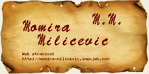 Momira Milićević vizit kartica